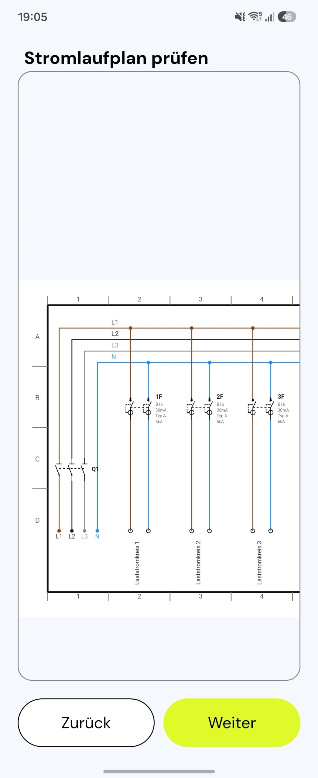 Fertiger Stromlaufplan in der autowire-App